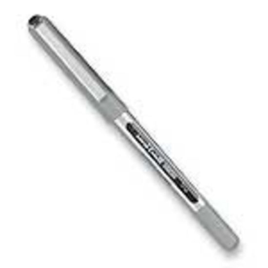 Picture of uni-ball Vision Liquid Ink Rollerball Pen, Fine Point, 0.7 mm, Gray Barrel, Black Ink