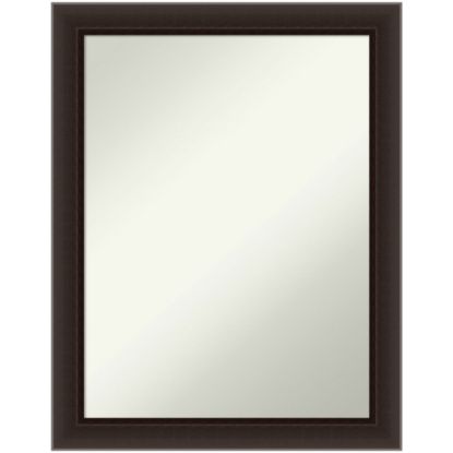 Picture of Amanti Art Narrow Non-Beveled Rectangle Wood-Framed Bathroom Wall Mirror, 27-1/2in x 21-1/2in, Romano Espresso