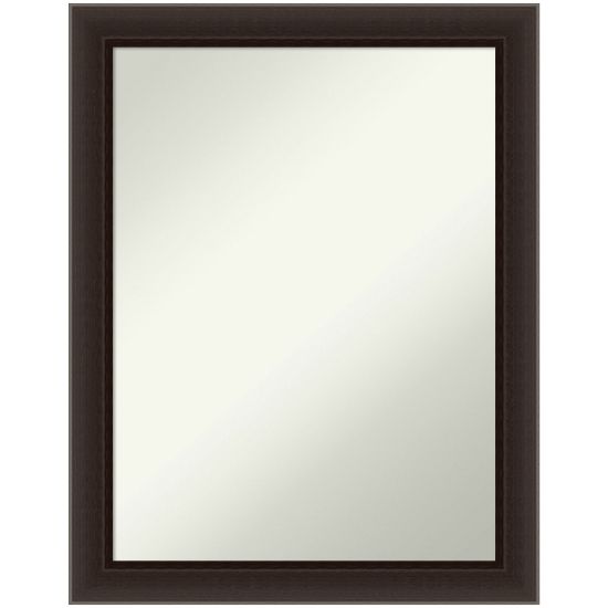 Picture of Amanti Art Narrow Non-Beveled Rectangle Wood-Framed Bathroom Wall Mirror, 27-1/2in x 21-1/2in, Romano Espresso