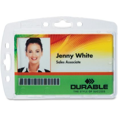 Picture of Durable 8005/8012/8268 Replacemt ID Card Holders, Clear, Box Of 10