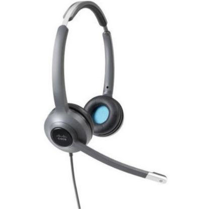 Picture of Cisco 522 Headset - Stereo - Mini-phone (3.5mm), USB - Wired - Over-the-head - Binaural - Supra-aural - Uni-directional Microphone