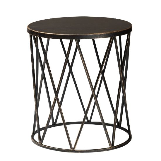 Picture of Baxton Studio Finnick End Table, 17-3/4inH x 15-3/4inW x 15-3/4inD, Antique Black