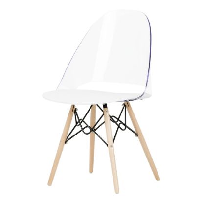 Picture of South Shore Annexe Eiffel Style Plastic Mid-Back Office Chair, Pure White