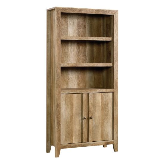 Picture of Sauder Dakota Pass 72inH 5-Shelf Library Bookcase With Doors, Craftsman Oak