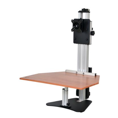 Picture of Ergo Desktop Electric Kangaroo Pro Stand, 27 1/2inH x 28inW x 28inD, Cherry, Standard Delivery