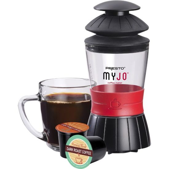 Picture of Presto MyJo Single Cup Coffee Maker, Black/Clear