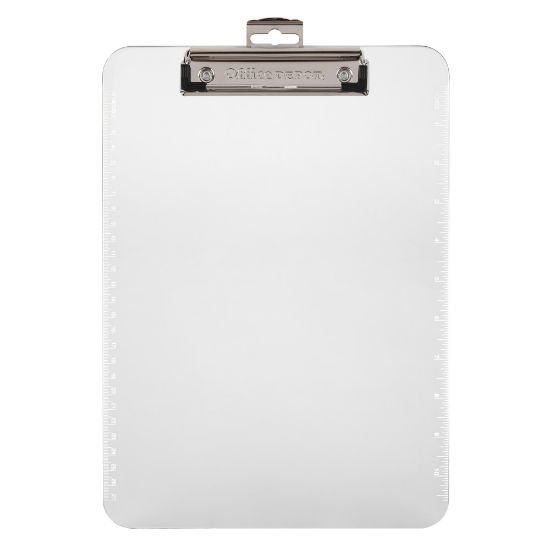 Picture of Office Depot Brand Plastic Clipboard, 9in x 12-1/2in, Clear