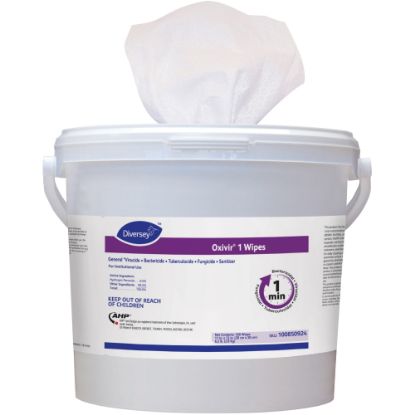 Picture of Diversey Oxivir 1 Disinfectant Wipes, 11in x 12in, 160 Wipes Per Bucket, Case Of 4 Buckets