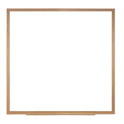 Picture of Ghent M1W Magnetic Dry-Erase Whiteboard, Porcelain, 48 1/2in x 48 1/2in, Oak Wood Frame, Natural Finish