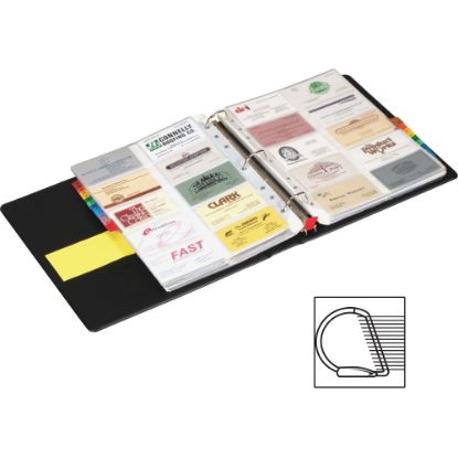 Picture of Cardinal EasyOpen Card File Binder, 8 1/2in x 11in, Black