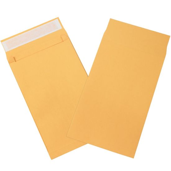 Picture of Partners Brand Expandable Envelopes With Self-Seal Closure, 10inH x 15inW x 2inD, Kraft, Pack Of 250 Envelopes