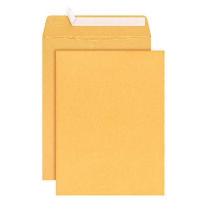 Picture of Office Depot Brand Manila Catalog Envelopes, 9in x 12in, Clean Seal, Brown Kraft, Box Of 100