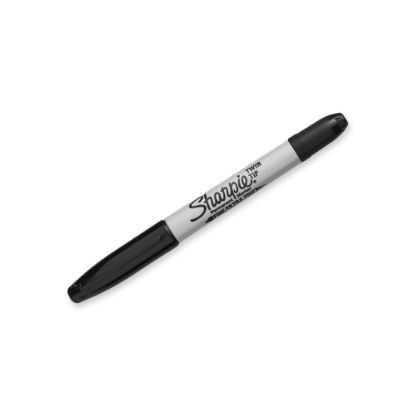 Picture of Sharpie Permanent Marker, Twin Tip, Fine and Ultra Fine Points, Black, 1 Count