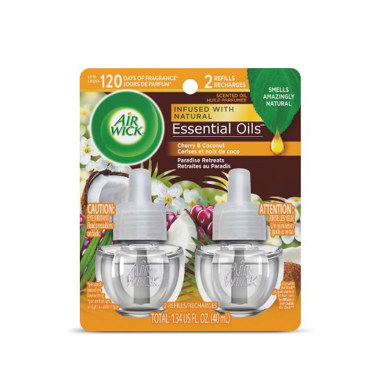 Picture of Air Wick Life Scents Scented Oil Warmer Refill, 0.67 Oz, Paradise Retreat, Pack Of 2