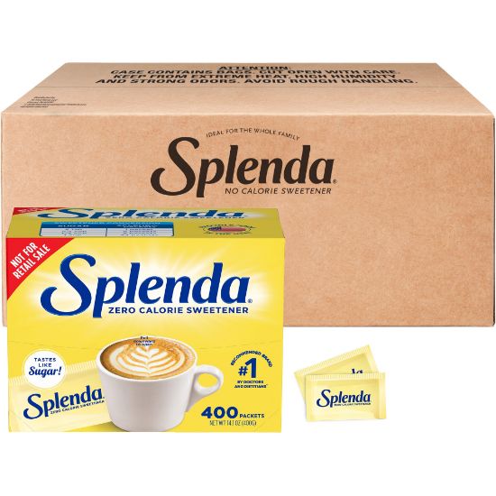 Picture of Splenda Single-serve Sweetener Packets - Packet - 0.035 oz (1 g) - Artificial Sweetener - 6/Carton - 400 Per Box