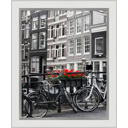 Picture of Amanti Art Narrow Picture Frame, 23in x 19in, Matted For 16in x 20in, Eva White Silver