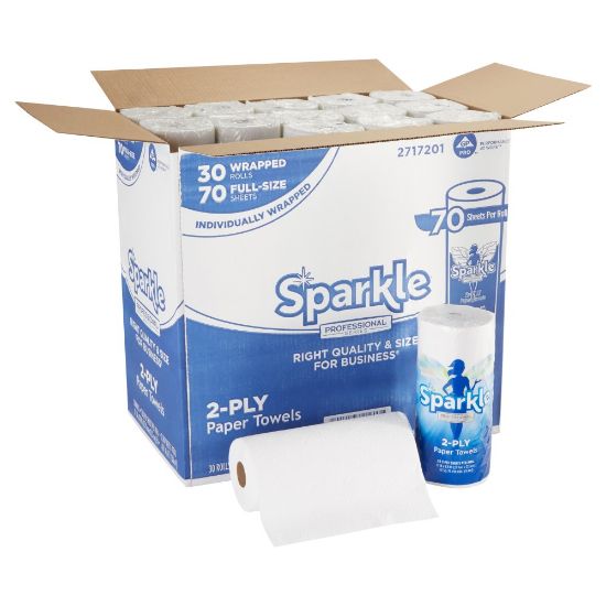 Picture of Sparkle Professional Series by GP PRO 2-Ply Kitchen Paper Towels, 70 Sheets Per Roll, Pack Of 30 Rolls