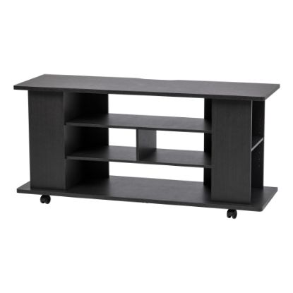 Picture of IRIS Large TV Stand With Wheels, 22-3/8inH x 46-7/8inW x 15-5/16inD, Black