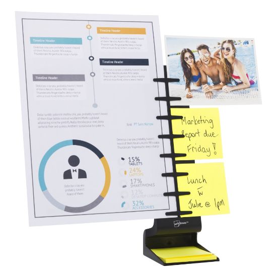 Picture of Note Tower Desktop Pro Document Holder, Black