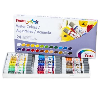 Picture of Pentel Watercolor Paints, 4.05 Oz, Set Of 24 Tubes