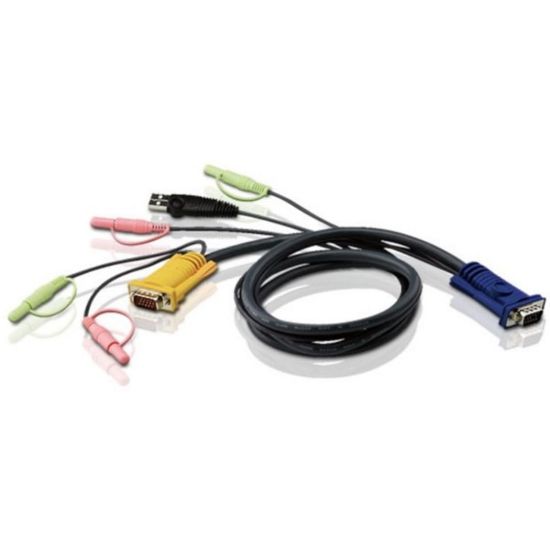 Picture of ATEN 2L-5305U 5M USB KVM Cable with 3 in 1 SPHD and Audio - 16.4ft