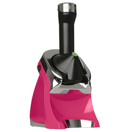 Picture of Edgecraft Yonanas Deluxe Non-Dairy Frozen Fruit Soft Serve Dessert Maker, 10-1/4in x 15-5/8in x 6-1/2in, Hot Pink