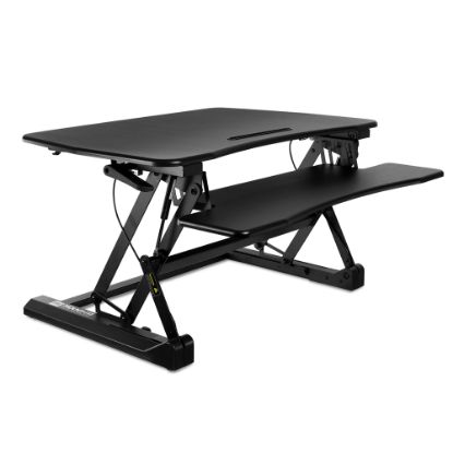 Picture of Mount-It! MI-7955 Height-Adjustable Standing Desk Riser, 6inH x 40-7/16inW x 9inD, Black