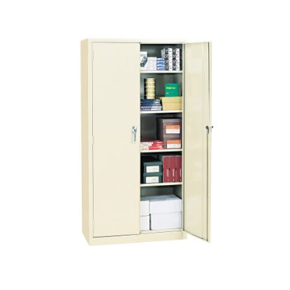 Picture of Alera Steel Storage Cabinet, 5 Adjustable Shelves, 72inH, Putty