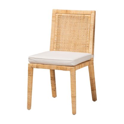 Picture of bali & pari Sofia Natural Finished Wood and Rattan Dining Chair