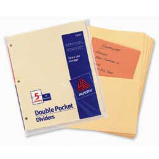 Picture of Avery Double Pocket Dividers, Pack Of 5