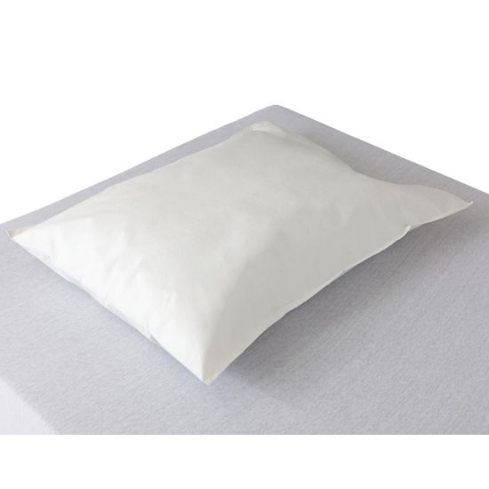 Picture of Medline Disposable Tissue/Poly Pillowcases, 21inH x 30inW, White, Pack Of 100