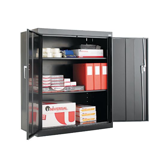 Picture of Alera Steel Storage Cabinet, 3 Adjustable Shelves, 42inH, Black