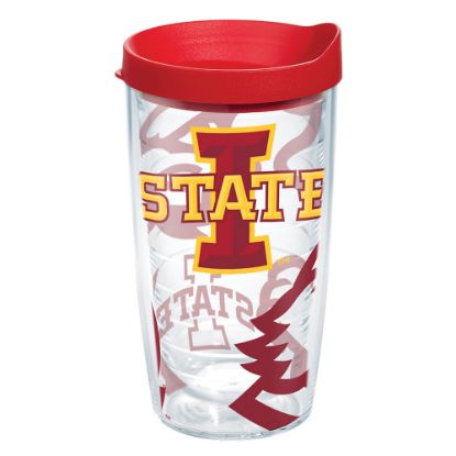 Picture of Tervis Genuine NCAA Tumbler With Lid, Iowa State Cyclones, 16 Oz, Clear