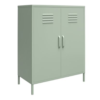 Picture of Ameriwood Home Mission District 2-Door 3-Shelf Metal Locker Storage Cabinet, 40inH x 31-1/2inW x 15-3/4inD, Green