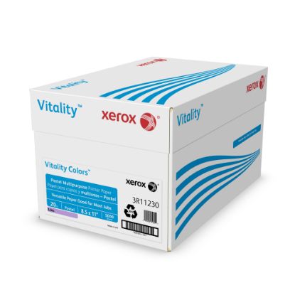 Picture of Xerox Vitality Colors Pastel Color Multi-Use Printer & Copy Paper, Lilac, Letter (8.5in x 11in), 5000 Sheets Per Case, 20 Lb, 30% Recycled, Case Of 10 Reams