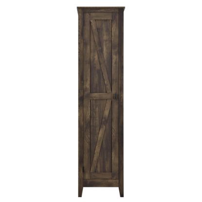 Picture of Ameriwood Home Farmington 18in Wide Storage Cabinet, 4 Shelves, Rustic Woodgrain