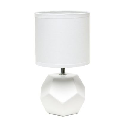 Picture of Simple Designs Round Prism Mini Table Lamp, 10-7/16inH, White