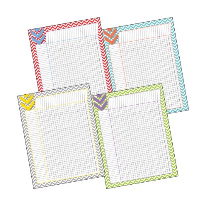 Picture of Barker Creek Chart Set, Incentive Chevron Beautiful, 17in x 22in, Grades Pre-K+, Pack Of 4