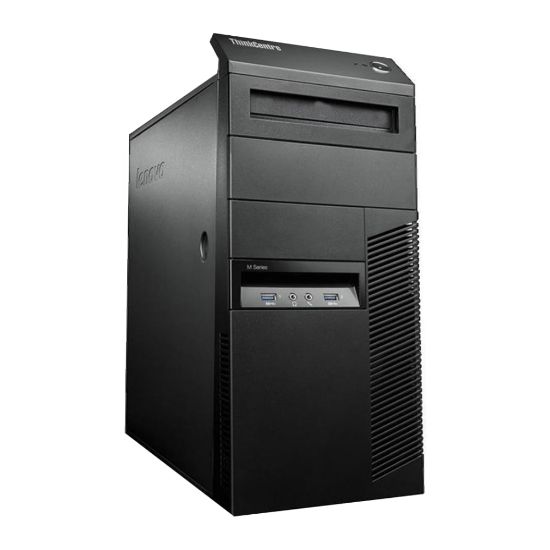 Picture of Lenovo ThinkCentre M93 Tower Refurbished Desktop PC, Intel Core i3, 8GB Memory, 240GB Solid State Drive, Windows 10, RF610495