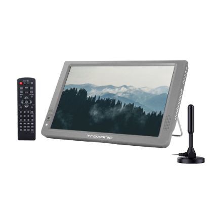 Picture of Trexonic Portable Rechargeable 14in LED TV With Amplified Antenna, Gray, 995117949M