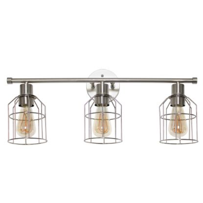 Picture of Lalia Home 3-Light Industrial Wired Vanity Light, 6-1/2inW, Brushed Nickel