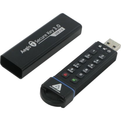 Picture of Apricorn Aegis Secure Key 3.0 - USB 3.0 Flash Drive - 480 GB - USB 3.0 - 195 MB/s Read Speed - 162 MB/s Write Speed - 256-bit AES - 3 Year Warranty - TAA Compliant