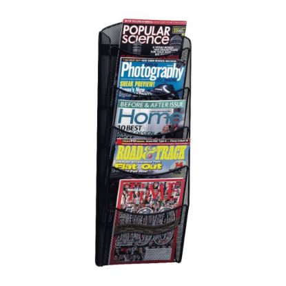 Picture of Safco 5-Pocket Mesh Magazine Rack, 28 1/3inH x 10 1/4inW x 3 1/2inD, Black