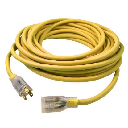 Picture of Hoffman Grounded Outdoor Extension Cord, 25ft, Yellow, USW68025