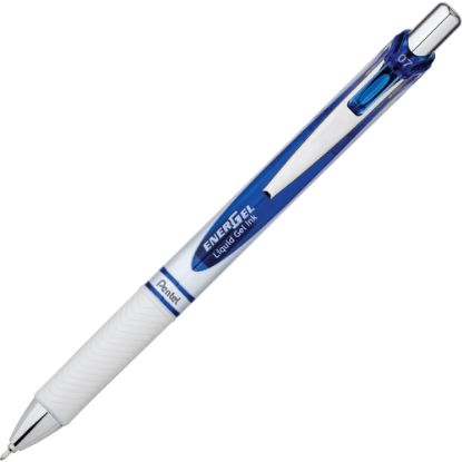 Picture of Pentel EnerGel Pearl Retractable Liquid Gel Pen, Medium Point, 0.7 mm, Pearl White Barrel, Blue Ink