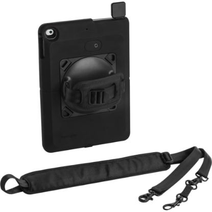 Picture of Kensington SecureBack K97907WW Carrying Case Apple iPad Air, iPad Air 2 Tablet - Black - Drop Resistant, Scratch Resistant, Bump Resistant, Slip Resistant, Damage Resistant, Dust Resistant - Rubber Body - Rubberized Texture - Hand Strap, Shoulder Strap