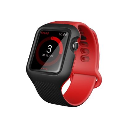 Picture of i-Blason Unity Wristband Case - Wrist pack for smart watch - thermoplastic polyurethane (TPU) - red - for Apple Watch (42 mm, 44 mm)