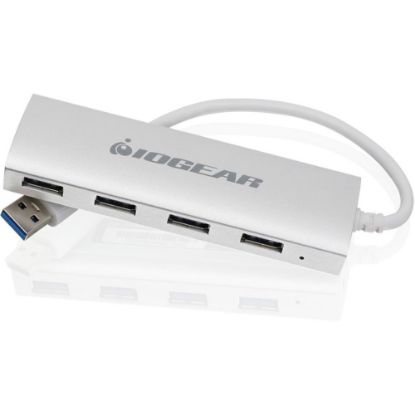 Picture of IOGEAR met(AL) USB 3.0 4-Port Hub, 0.375', White, GUH304