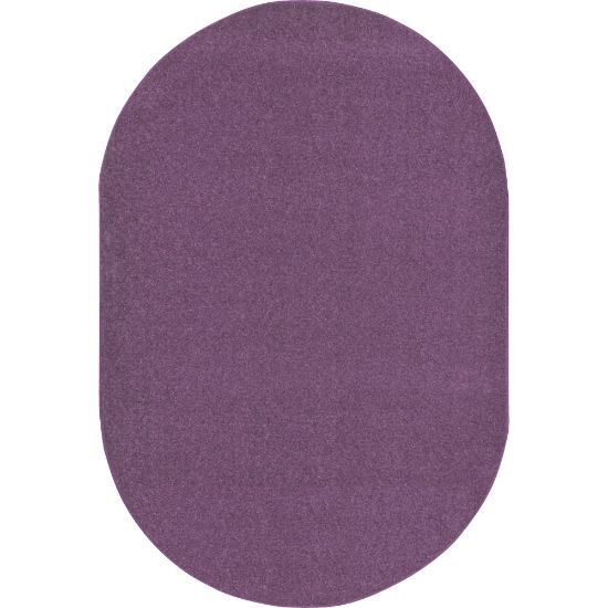 Picture of Joy Carpets Kids Essentials Oval Area Rug, Endurance, 7-1/2ft x 12ft, Purple