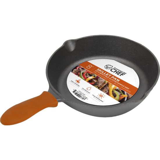 Picture of Commercial Chef Cast Iron Saute Skillet, 8in, Black